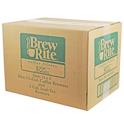 Brew rite filtre 13x5 -50 tasses (500 / bte) GEM6 Brew rite filtre 13x5 -50 tasses (500 / bte) GEM6