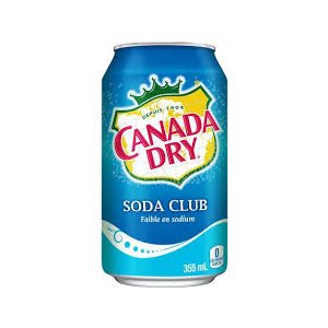 Canada Dry club soda canette 355ml.