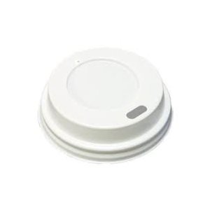 Couvercle 8oz. hdl blanc (100 / pqt)