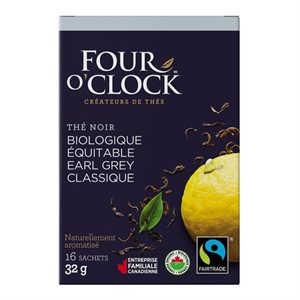 Four O'Clock thé noir earl grey bio / équit. (16 / bte)