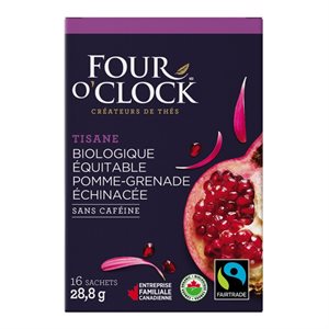 Four O'Clock tisane pomme-grenade bio / équit. (16 / bte)