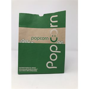 Sac à maïs soufflé écologique vert 130oz (500 / bte)