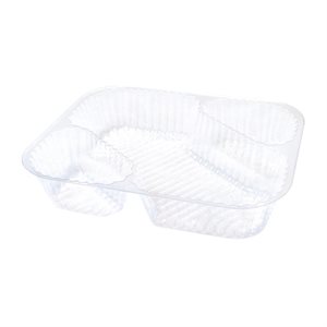 Tray 3 compartiments gros pour nachos (500 / bte)