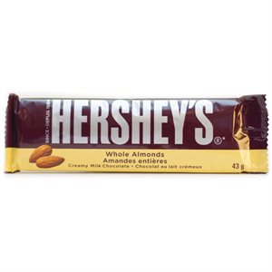 Chocolat hershey aux amandes 43g.